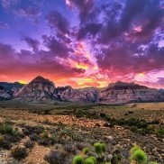 red rock sunset