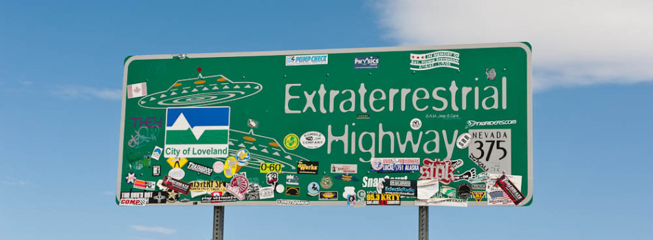 Extraterrestrial Highway sign stickers 2