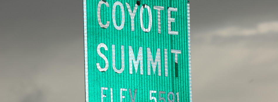 coyote summit sign
