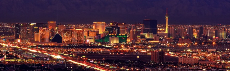 LV skyline at sunset scrolller
