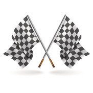 Racing flags isolated on light background. Speed flags for web sites, flyers and printing.